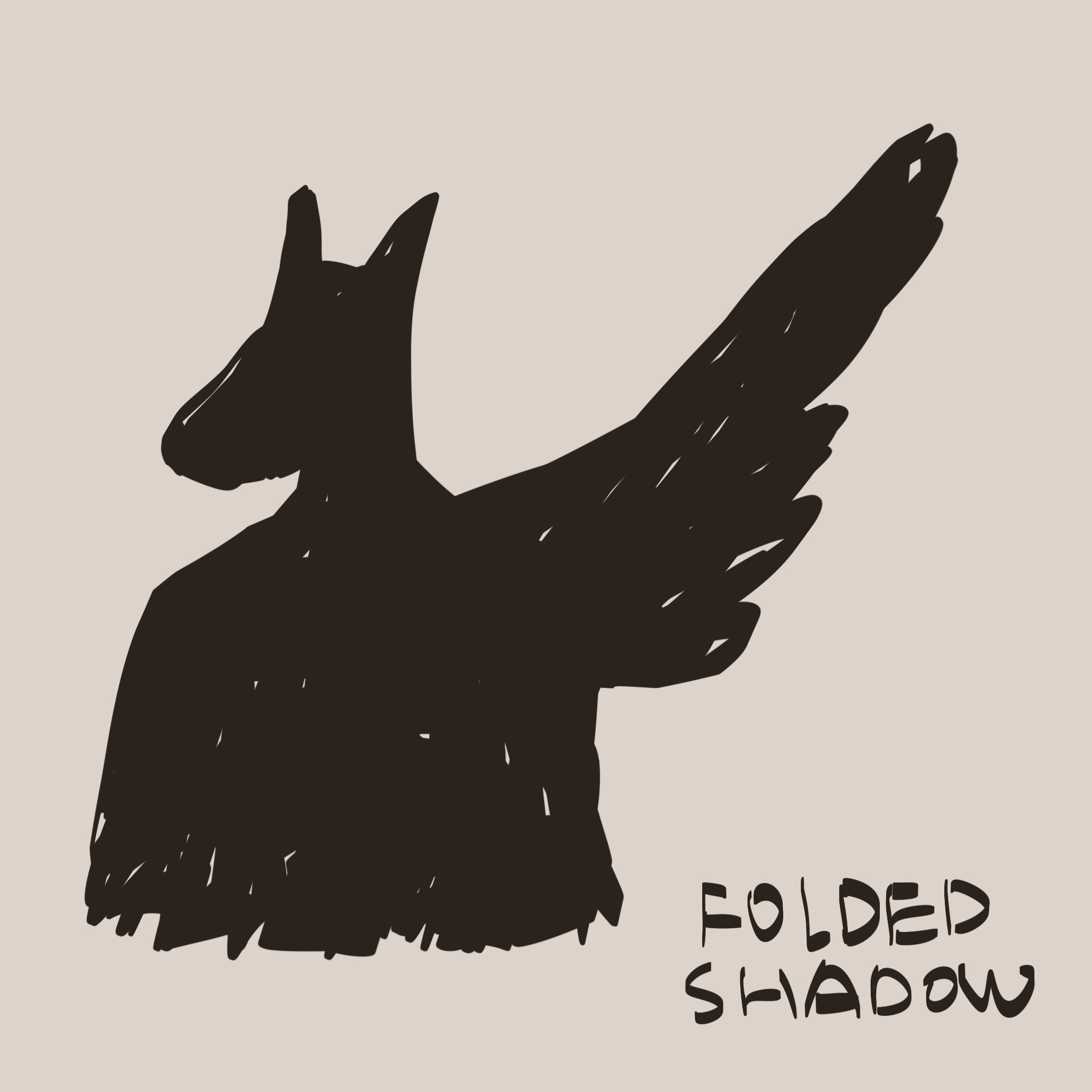 画面看起来像是一堆堆砌的垃圾，但在特定光源下，投射出的影子却是一只披着翅膀的狼。
       这致敬了徐冰等艺术家的光影装置概念——远看壮观，近看是废墟。
       也隐喻着一群被折叠的普通人，最终投射出的同一个庞大而沉默的影子。