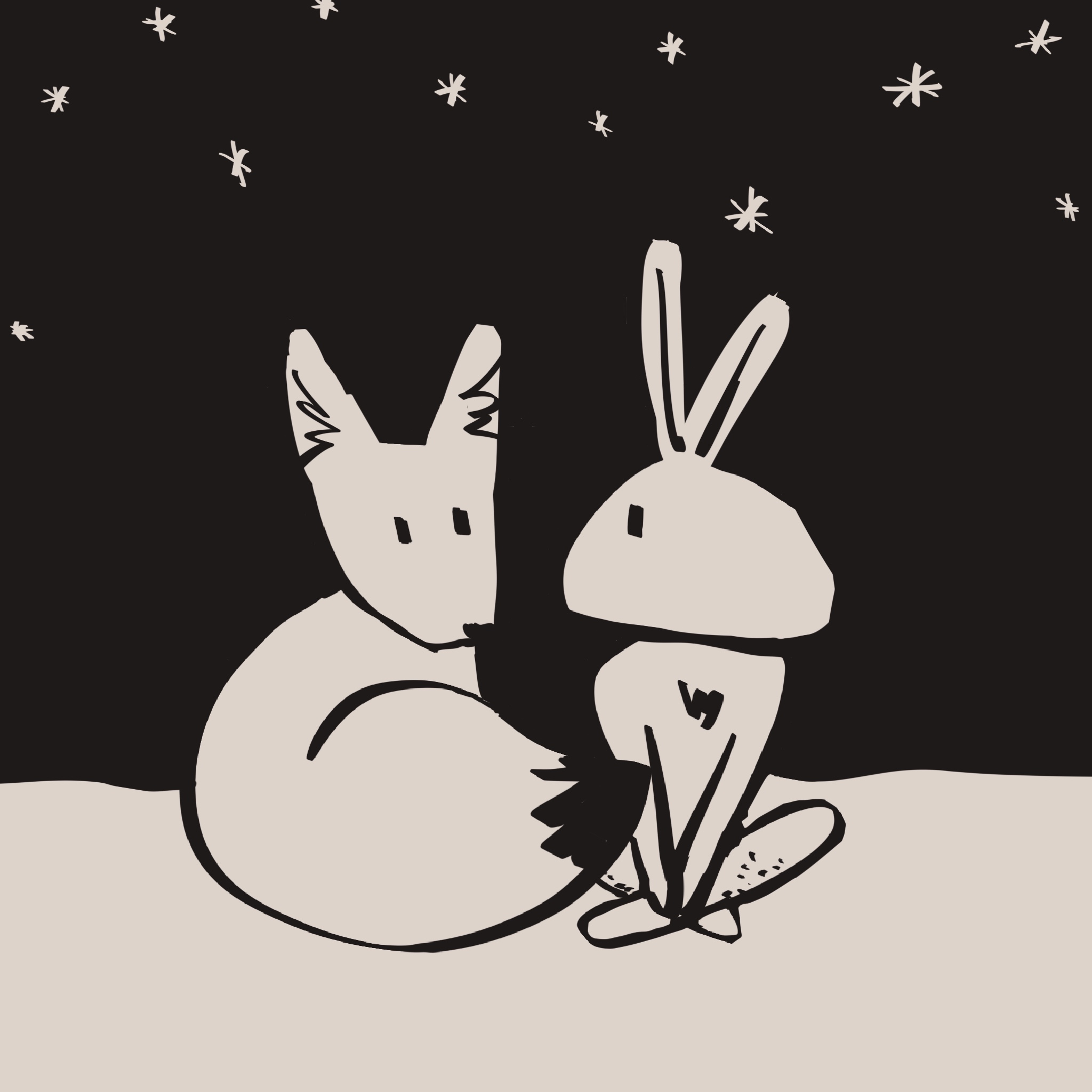 画了星空下的旅人和雾狐狸。
       520快乐，老公。
       不用担心梦不到我，因为我会永远陪着你，一睁眼就是我。
       顺便，今天再给你99个吻💋