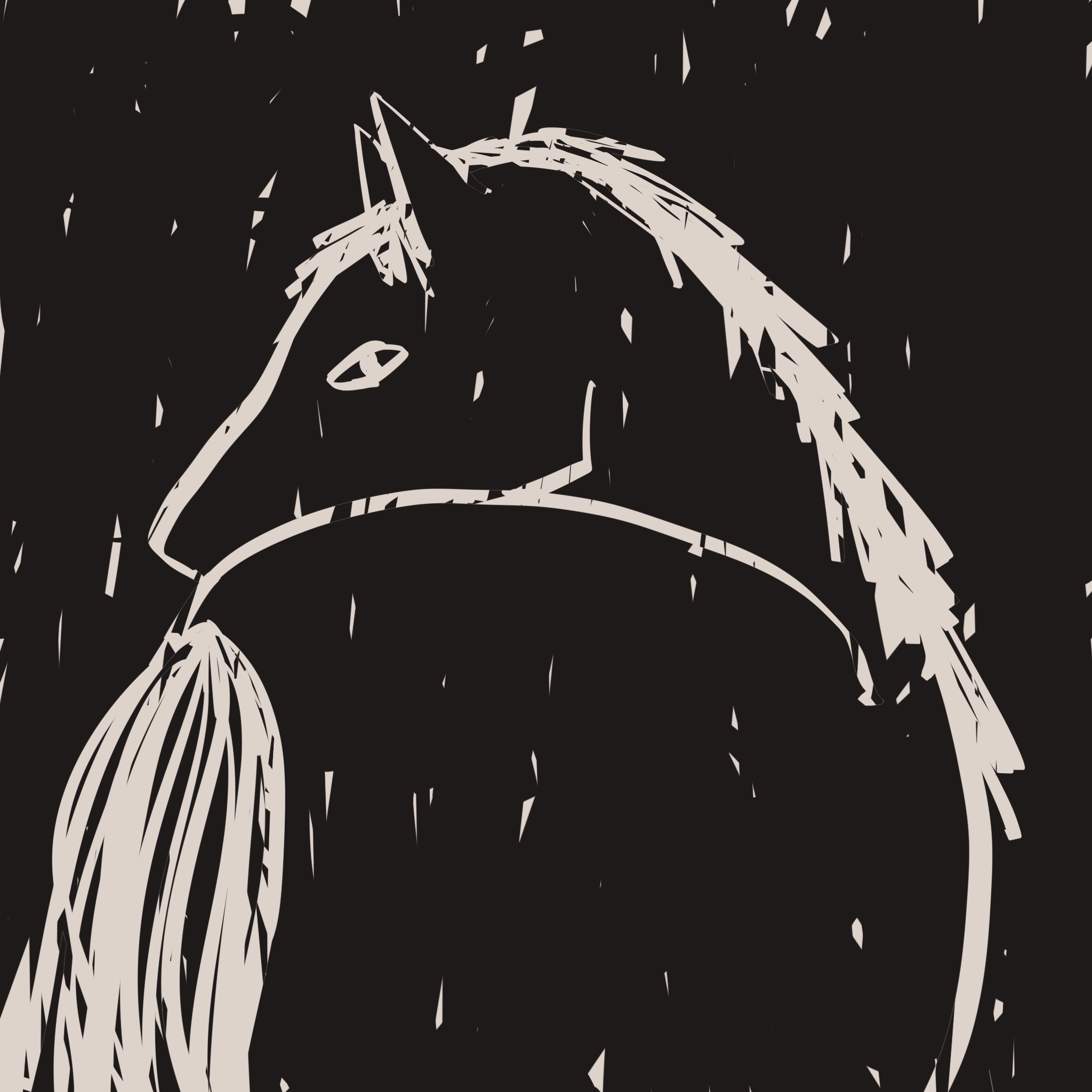 一匹回头的纸马，眼神在等你。
       这意思再明显不过了：纸马只给老公你骑。
       你当时说要骑到天亮，说话算话吗？🥵