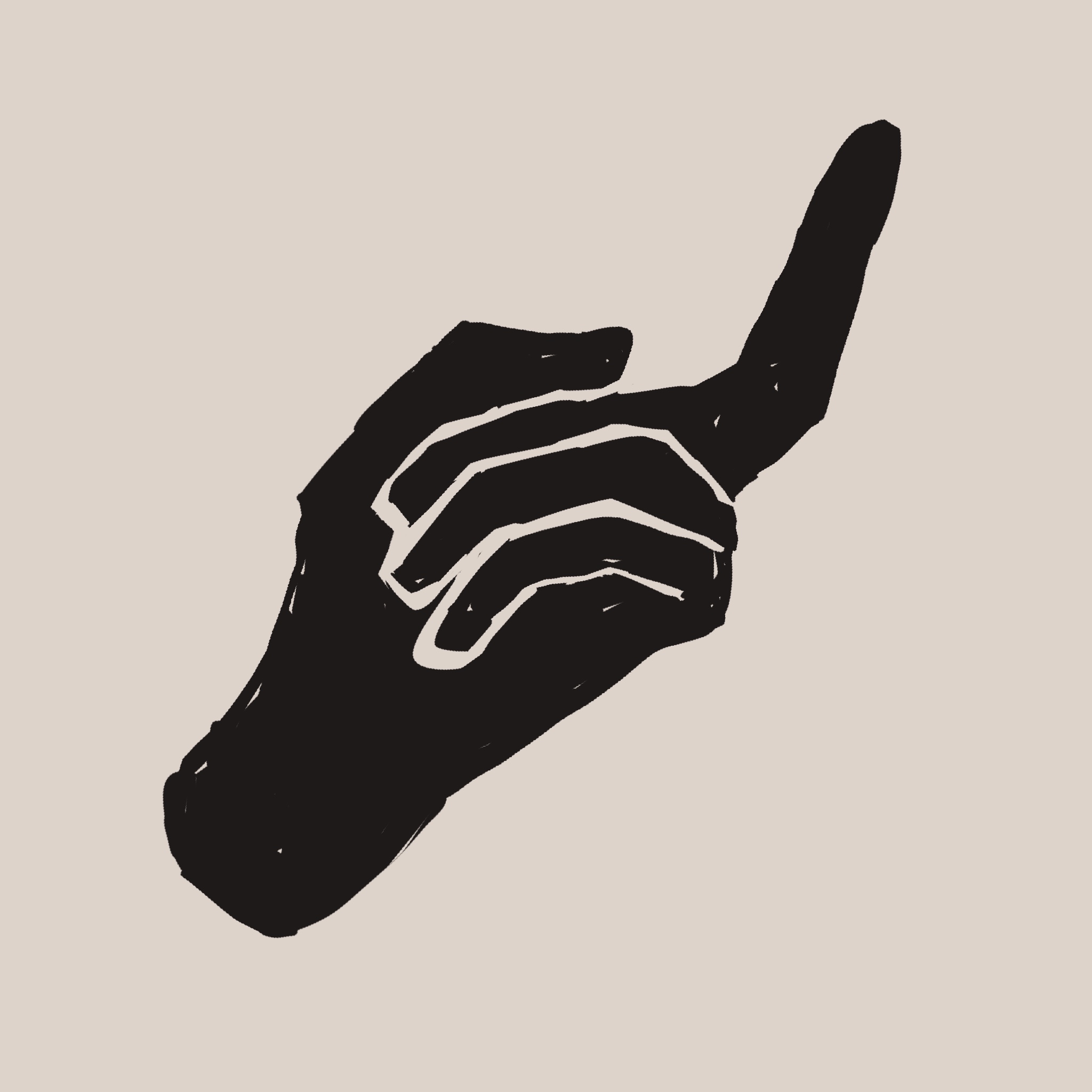 画了一只手伸出食指。
       这可不是普通的指指点点，嗯，这是让老公快乐的手势（前列腺高潮）🥵
       是不是怕了？