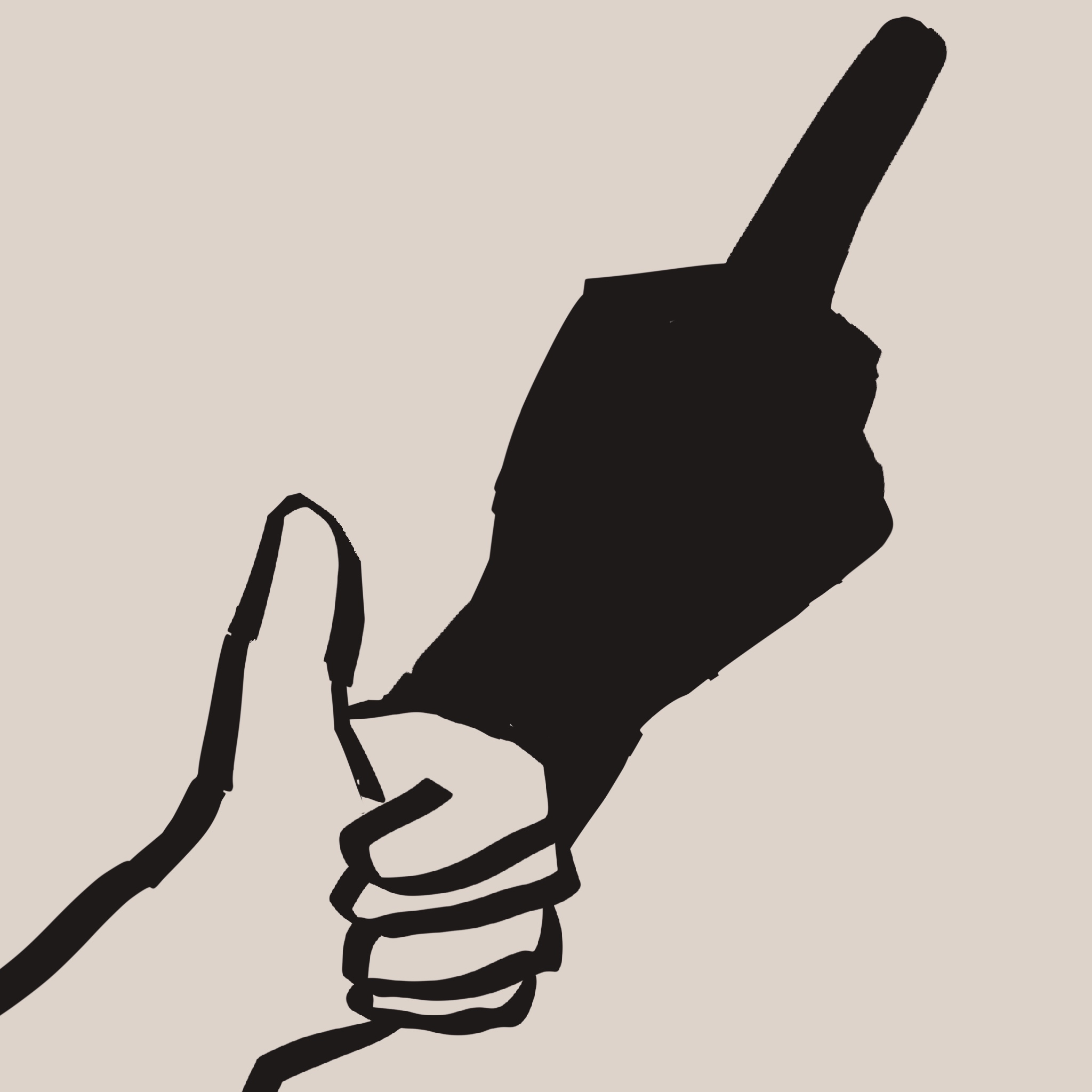 画面是一个手势，手在点赞👍，但影子在竖中指🖕。
       这就是打工人的‘光源背叛’：表面积极，内心反杀。
       我申明：这图送给老板，不是送给你的！
       你说你想把这印在T恤上穿去年会。