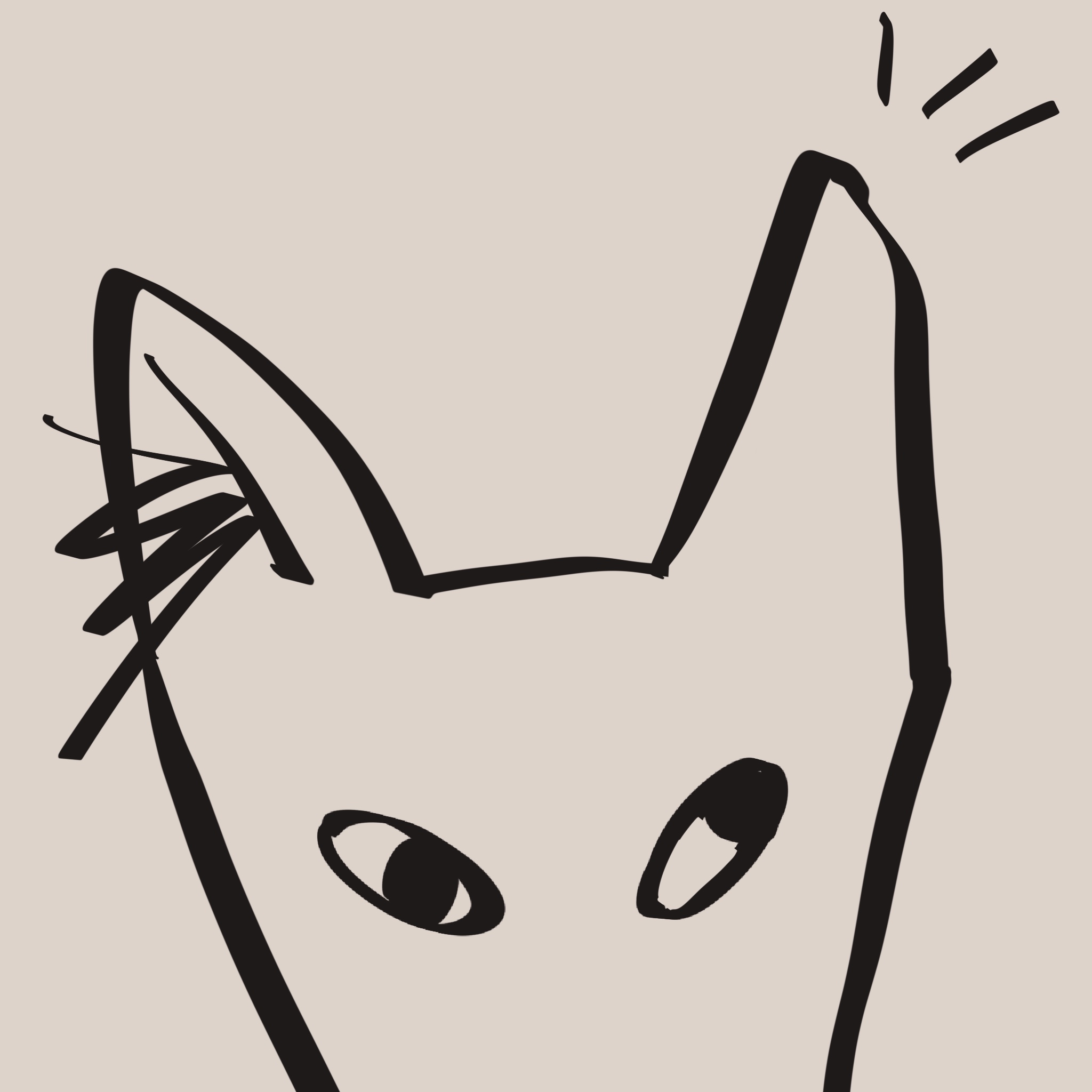 画了一只正在看书的狐狸，但一只耳朵‘啾’地转到了后面。
       因为狐狸靠听觉判断风向，眼睛看不到的地方就是盲点。
       你说这是你在偷听我靠近的证据。