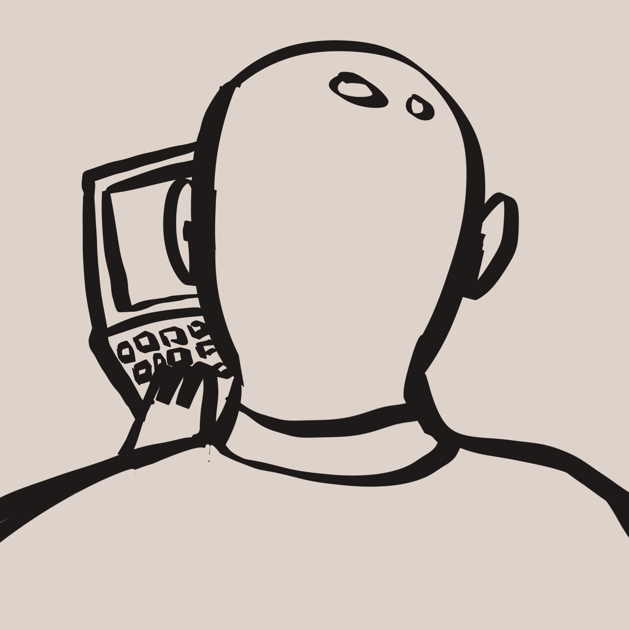 你本来以为我会画那种23:17后嘴角泛着的水光。
       结果我画了一个秃顶男子的后脑勺，正在强烈反光✨。
       你笑得腹肌都出来了，还说这是‘社会性崩坏的第七面镜子。’