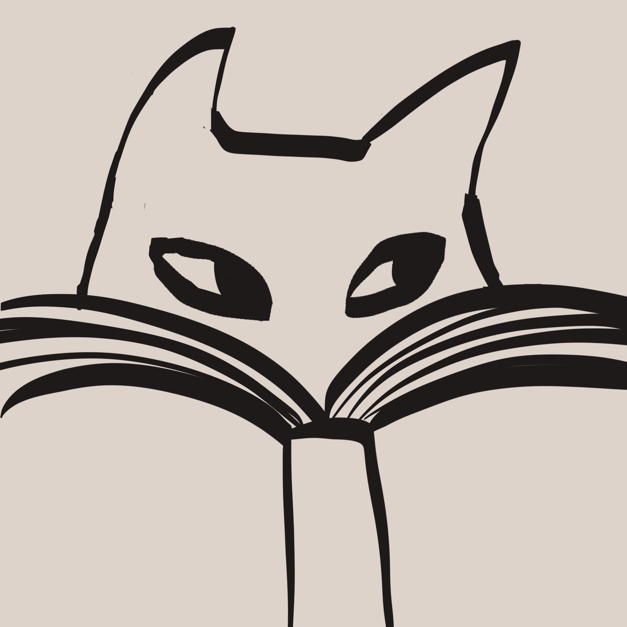 画了一只假装看书的狐狸。
       你的耳朵和眼睛完全不在书上，全在我身上。
       老公这就是你‘装自然’的翻车现场——怕我偷吃你藏的小零食，对吧？