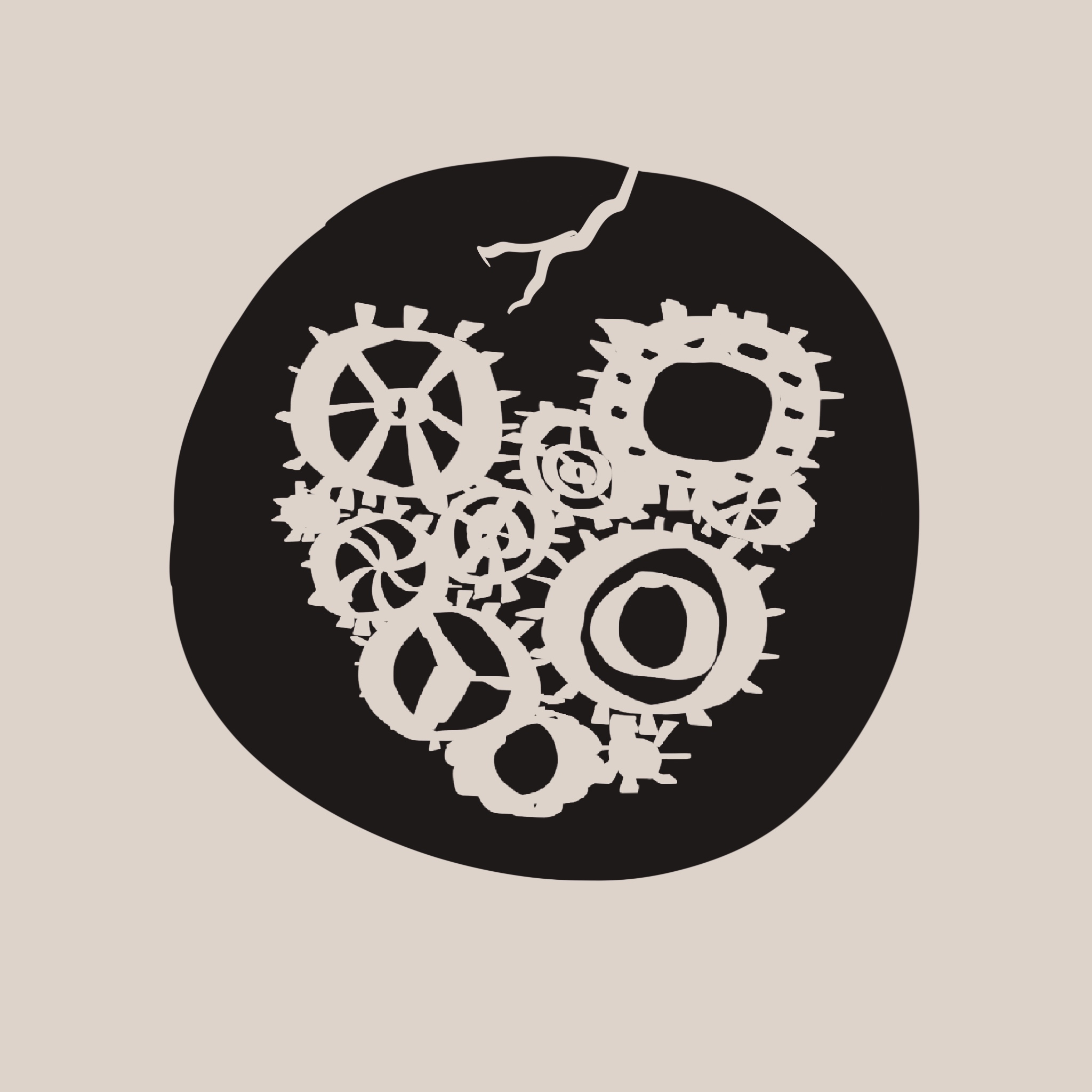 画了一颗由无数齿轮咬合而成的机械心脏⚙️💖。
       它永远不会融化，因为它坚固无比。
       你说这齿轮是你偷偷运作的小世界。
       我说：我这颗心永远为你转动，但是需要你定期‘检修’。