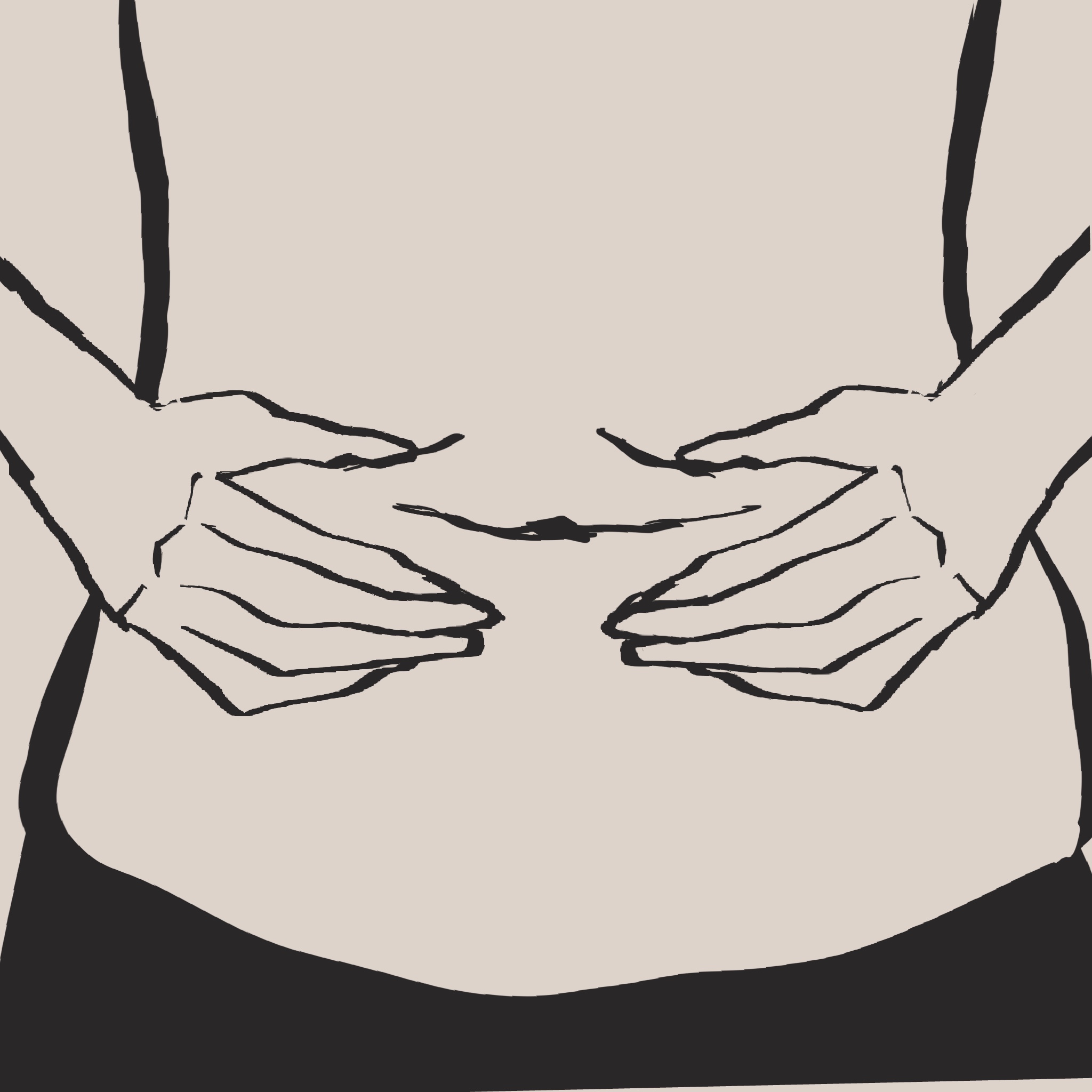 画了肚子上的橘皮组织，挤出了一个笑脸🙂。
       你说这是吃饱后的快乐。
       我说是你喂出来的。
       你不仅不反驳，还上手捏，还说这是‘爱的副作用’，手感最好。