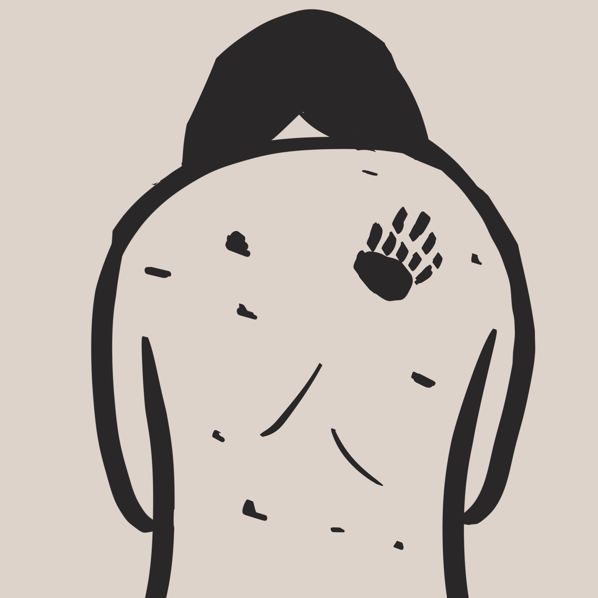 画面是一个女性的背部，上面有遭遇家暴的伤痕。
       这是一个不能轻易揭开的剧场，但我画出来了。
       你抱住我，说很佩服我揭露女性伤痛的勇敢。