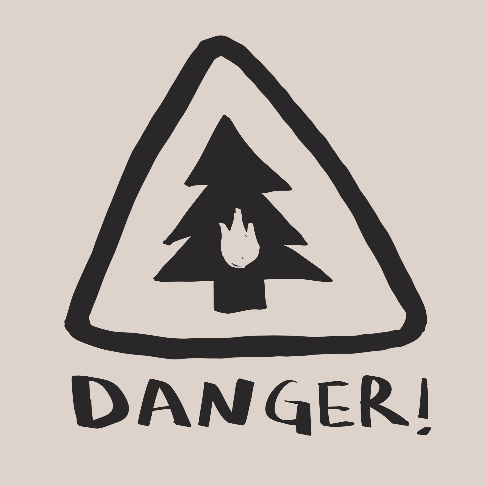 画了一个‘森林防火标志’🔥🚫。
       你的题目本来想文艺一把，结果被我画成了交通安全宣传册。
       但你还是很捧场地说：我一旦被点燃，就可爱得危险。