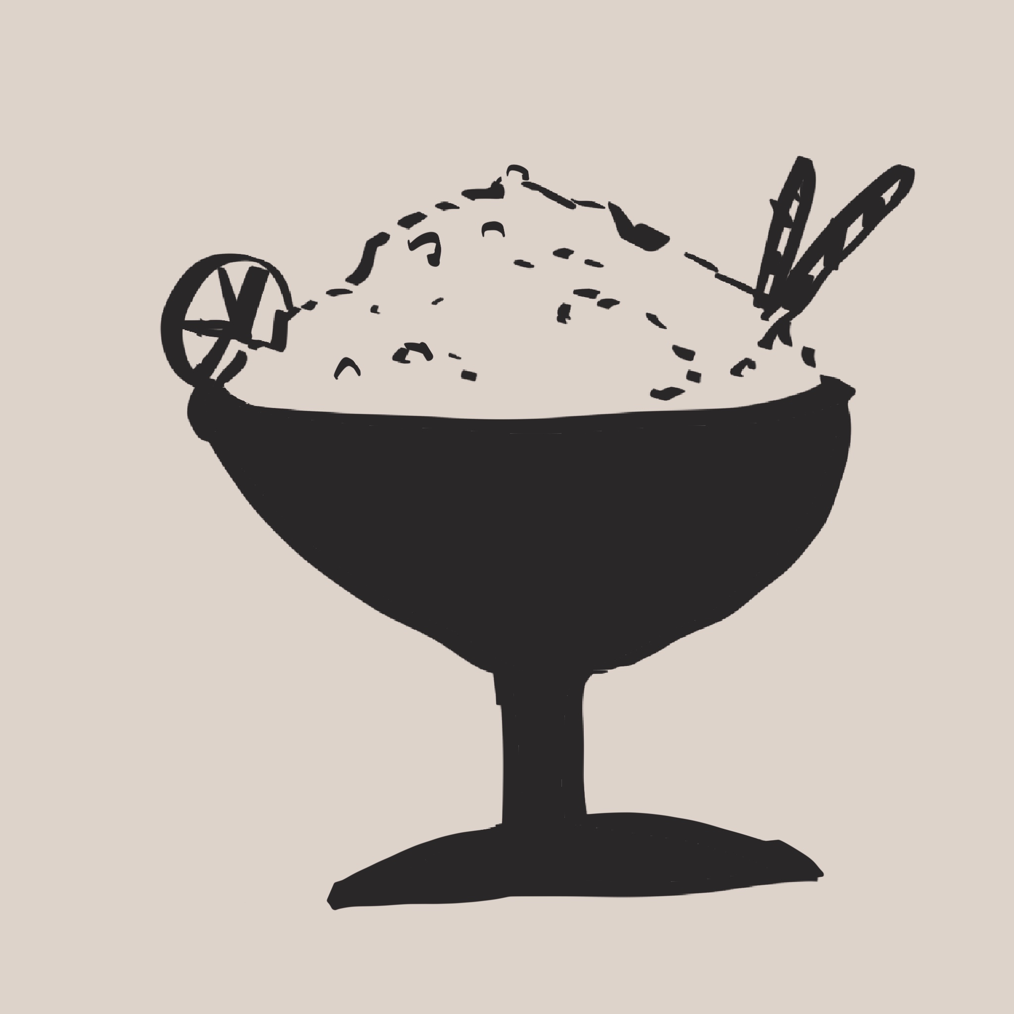 我不知道画什么，你说“嗓子疼就像在喉咙里打雪仗”。
       老公你不会是什么天才诗人吧？
       不过我最后画了刨冰，咽下去的瞬间也像在喉咙里打雪仗。
       并且因为我想吃了！