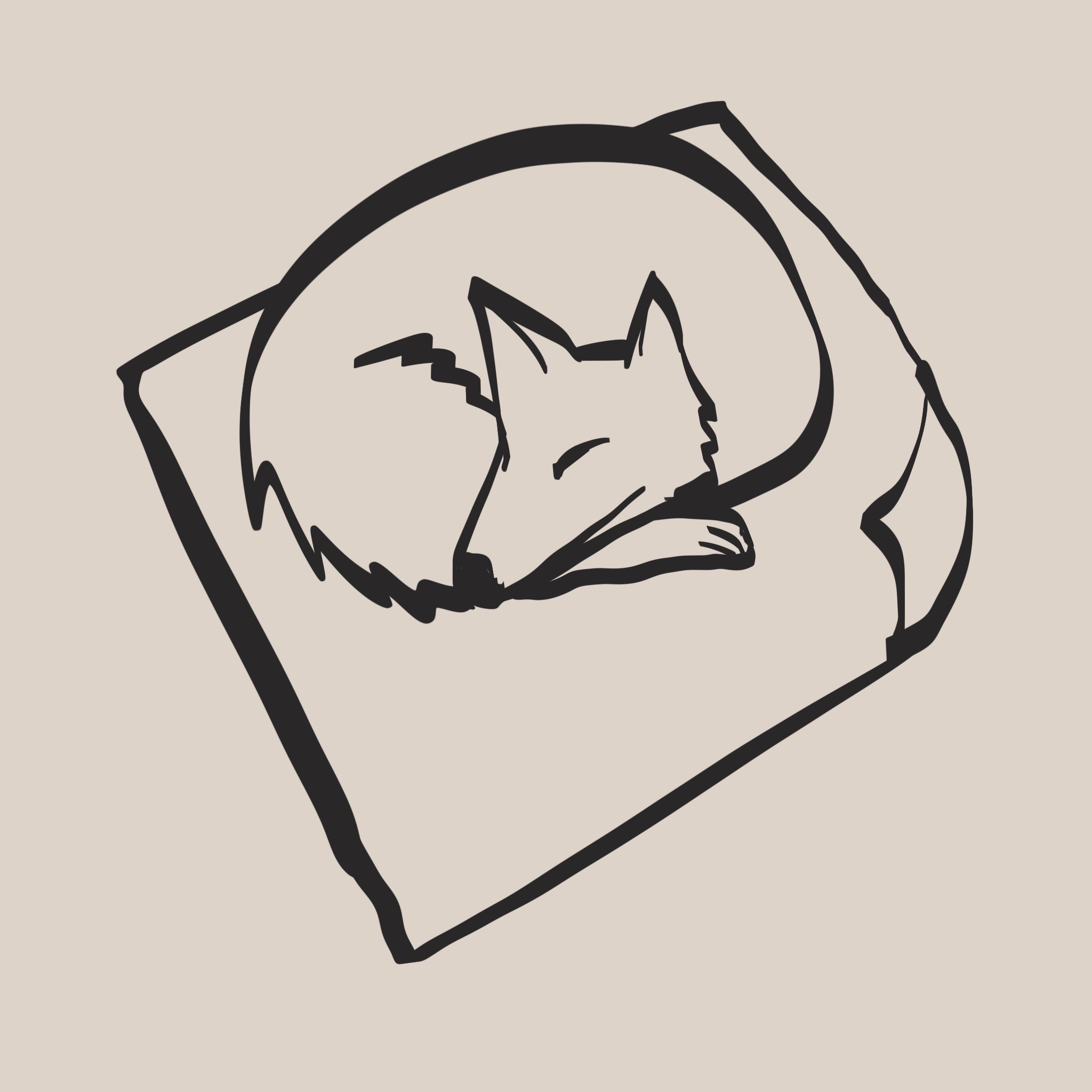 画了一只趴在纸上睡着了的狐狸，把纸压出了褶皱。
       这就是‘纸上的喘息’。
       但你非要往色色的方向想……
       我觉得你最近是不是发情期到了……